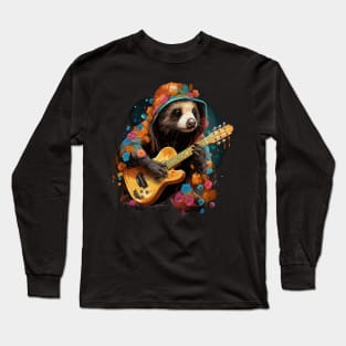 Anteater Playing Guitar Long Sleeve T-Shirt